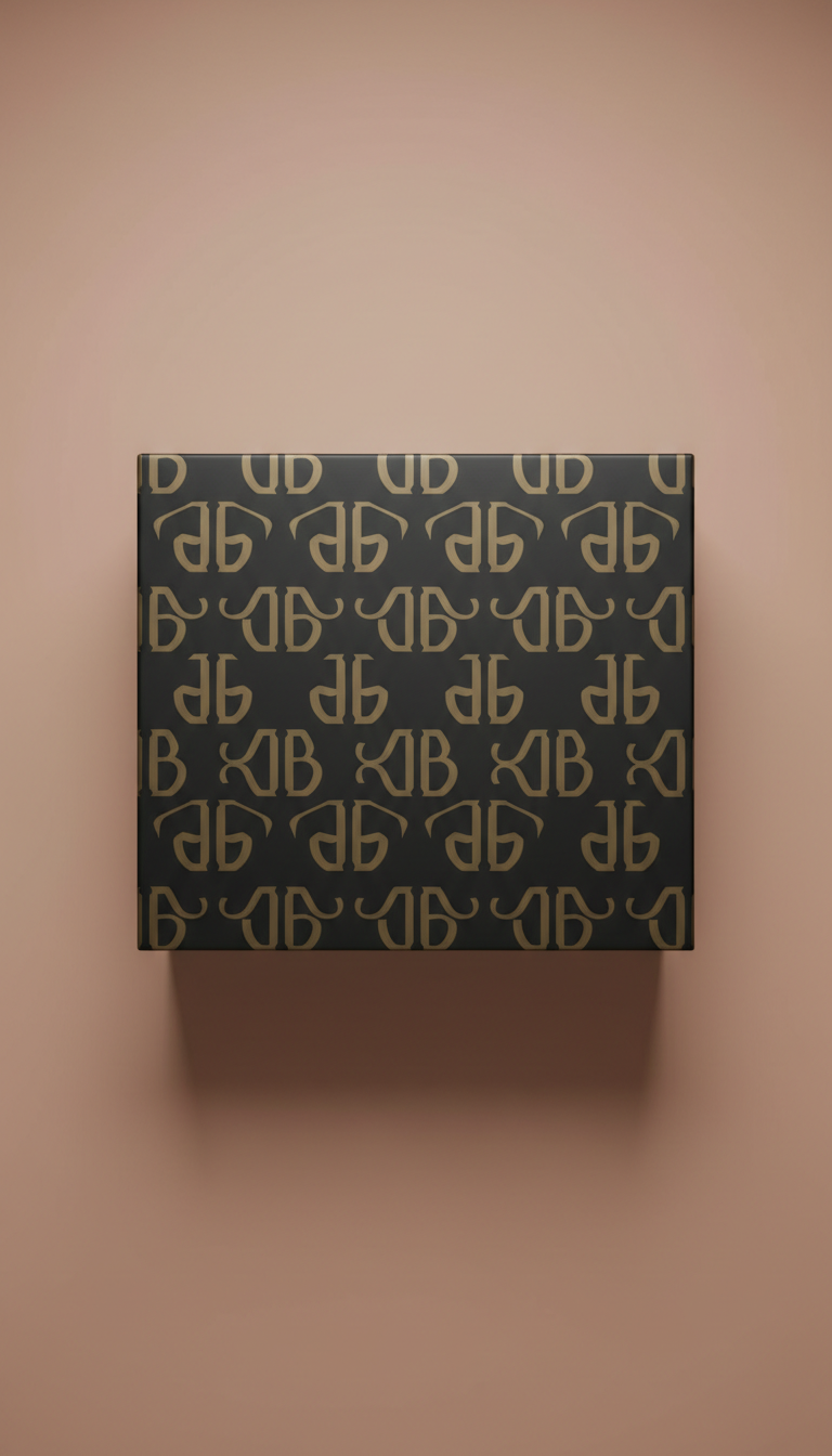 Matte Black Packaging With Custom Monograms